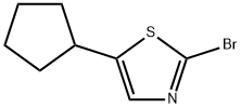 2-Bromo-5-(cyclopentyl)thiazole 化学構造式