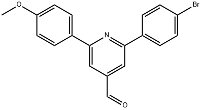 2-(4-bromophenyl)-6-(4-methoxyphenyl)pyridine-4-carbaldehyde 化学構造式