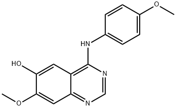 7-methoxy-4-[(4-methoxyphenyl)amino]quinazolin-6-ol Struktur