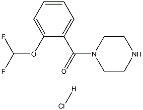 1-[2-(DIFLUOROMETHOXY)BENZOYL]PIPERAZINE HYDROCHLORIDE Structure