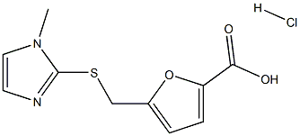 5-{[(1-methyl-1H-imidazol-2-yl)sulfanyl]methyl}furan-2-carboxylic acid hydrochloride 结构式