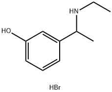 3-[1-(乙胺基)乙基]苯酚氢溴酸盐, 1170975-91-3, 结构式