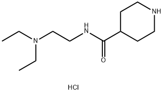 N-[2-(二乙氨基)乙基]哌啶-4-甲酰胺盐酸盐,1171023-73-6,结构式