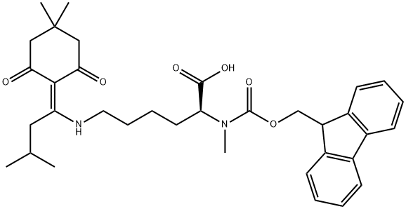 FMOC-N-甲基-LYSINE(IVDDE)-OH, 1173996-67-2, 结构式