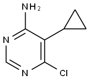 6-氯-5-环丙基嘧啶-4-胺 结构式