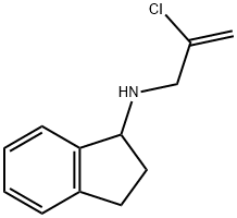 N-(2-氯丙-2-烯-1-基)-2,3-二氢-1H-茚-1-胺, 1179031-47-0, 结构式