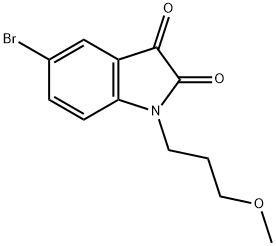 5-bromo-1-(3-methoxypropyl)-2,3-dihydro-1H-indole-2,3-dione 化学構造式