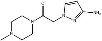 2-(3-amino-1H-pyrazol-1-yl)-1-(4-methylpiperazin-1-yl)ethan-1-one 化学構造式