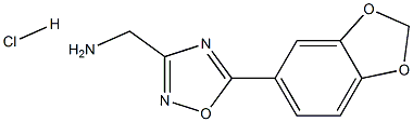 [5-(1,3-benzodioxol-5-yl)-1,2,4-oxadiazol-3-yl]methylamine hydrochloride Structure