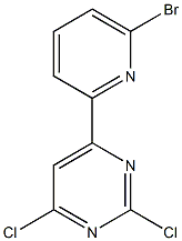 2,4-dichloro-6-(6'-bromo-2'-pyridyl)pyrimidine Struktur