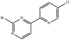 5-Chloro-2-(2'-bromo-4'-pyrimidyl)pyridine Structure