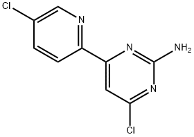 6,5'-Dichloro-2-amino-4-(2'-pyridyl)pyrimidine 结构式