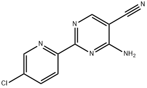 4-Amino-5-cyano-2-(5'-chloro-2'-pyridyl)pyrimidine 结构式