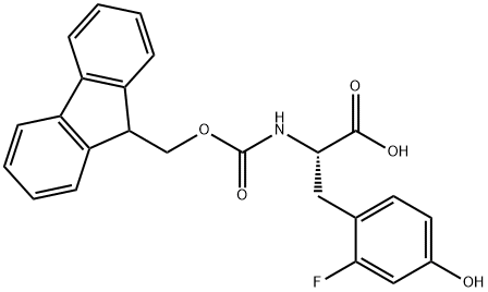 N-Fmoc-2-fluoro-L-tyrosine 结构式