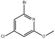 2-bromo-4-chloro-6-methoxypyridine 化学構造式