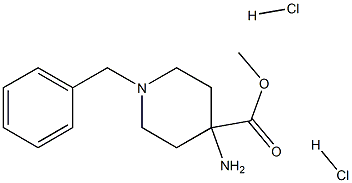 1-Benzyl-4-Amino-4-methoxycarbonylpiperidine dihydrochloride, 1197231-33-6, 结构式