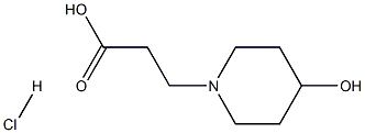 3-(4-羟基哌啶-1-基)丙酸盐酸,1197502-89-8,结构式