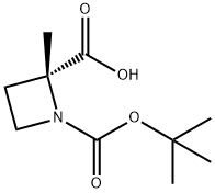 (R)-1-(TERT-BUTOXYCARBONYL)-2-METHYLAZETIDINE-2-CARBOXYLIC ACID,1198339-37-5,结构式
