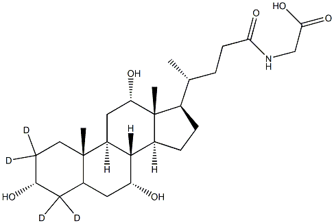 甘氨胆酸-D4, 1201918-15-1, 结构式