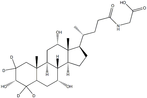 甘氨胆酸-D4 结构式