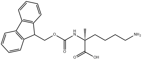 (2S)-6-amino-2-({[(9H-fluoren-9-yl)methoxy]carbonyl}amino)-2-methylhexanoic acid Structure