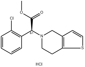 (S)-methyl 2-(2-chlorophenyl)-2-(6,7-dihydrothieno[3,2-c]pyridin-5(4H)-yl)acetate hydrochloride Structure