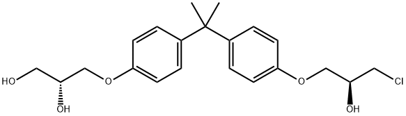 (R)-3-(4-(2-(4-((S)-3-chloro-2-hydroxypropoxy)phenyl)propan-2-yl)phenoxy)propane-1,2-diol Struktur