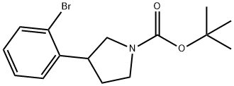 3-(2-溴苯基)吡咯烷-1-羧酸叔丁酯,1203685-04-4,结构式