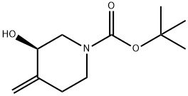 1-Piperidinecarboxylic acid, 3-hydroxy-4-methylene-, 1,1-dimethylethyl ester, (3R)- Structure