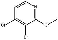 3-bromo-4-chloro-2-methoxypyridine Structure