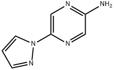 2-Amino-5-(1H-pyrazol-1-yl)pyrazine, 1211584-88-1, 结构式