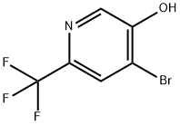 4-Bromo-6-trifluoromethyl-pyridin-3-ol 化学構造式