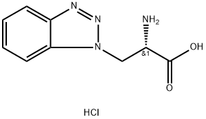(2S)-2-AMINO-3-(1H-1,2,3-BENZOTRIAZOL-1-YL)PROPANOIC ACID HYDROCHLORIDE Structure