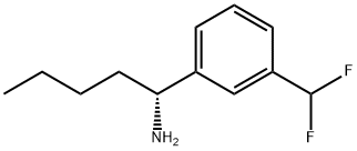 (1R)-1-[3-(DIFLUOROMETHYL)PHENYL]PENTYLAMINE Structure