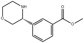 METHYL 3-((3R)MORPHOLIN-3-YL)BENZOATE Structure
