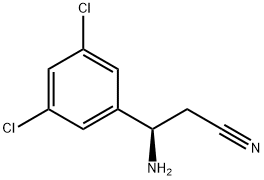 (3R)-3-AMINO-3-(3,5-DICHLOROPHENYL)PROPANENITRILE Structure