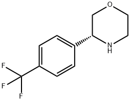 (3R)-3-[4-(TRIFLUOROMETHYL)PHENYL]MORPHOLINE Struktur