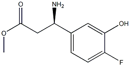 METHYL (3R)-3-AMINO-3-(4-FLUORO-3-HYDROXYPHENYL)PROPANOATE Struktur