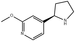 2-methoxy-4-[(2R)-pyrrolidin-2-yl]pyridine 结构式