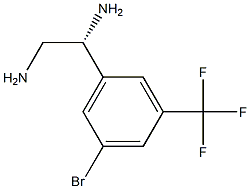 (1R)-1-[5-BROMO-3-(TRIFLUOROMETHYL)PHENYL]ETHANE-1,2-DIAMINE,1213352-61-4,结构式