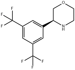 (3S)-3-[3,5-BIS(TRIFLUOROMETHYL)PHENYL]MORPHOLINE 化学構造式