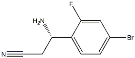 (3S)-3-AMINO-3-(4-BROMO-2-FLUOROPHENYL)PROPANENITRILE Structure