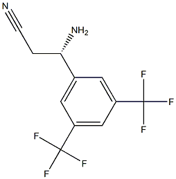 (3S)-3-AMINO-3-[3,5-BIS(TRIFLUOROMETHYL)PHENYL]PROPANENITRILE,1213409-57-4,结构式