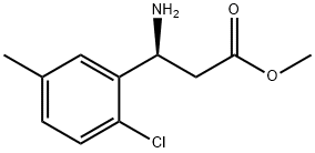 METHYL (3S)-3-AMINO-3-(2-CHLORO-5-METHYLPHENYL)PROPANOATE,1213502-15-8,结构式
