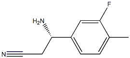 (3S)-3-AMINO-3-(3-FLUORO-4-METHYLPHENYL)PROPANENITRILE 结构式