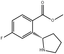 METHYL 2-((2S)PYRROLIDIN-2-YL)-4-FLUOROBENZOATE Structure