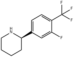 (2R)-2-[3-FLUORO-4-(TRIFLUOROMETHYL)PHENYL]PIPERIDINE Struktur