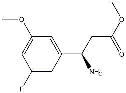 BENZENEPROPANOIC ACID,BETA-AMINO-3-FLUORO-5-METHOXY-,METHYLESTER,(BETAR)- Structure