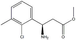 METHYL (3R)-3-AMINO-3-(2-CHLORO-3-METHYLPHENYL)PROPANOATE Structure