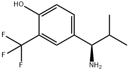 4-((1R)-1-AMINO-2-METHYLPROPYL)-2-(TRIFLUOROMETHYL)PHENOL Structure